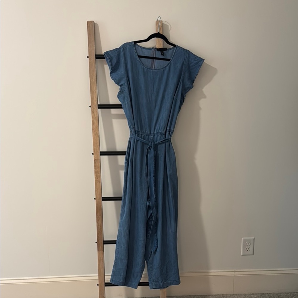 Chic Blue Jumpsuit with Belt